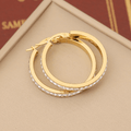 Round Rhinestone Earings Code: 154191