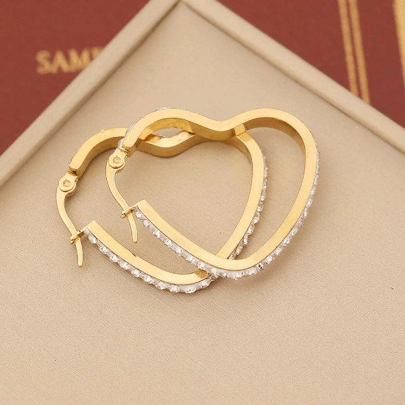 Heart Rhinestone Earrings Code: 154192
