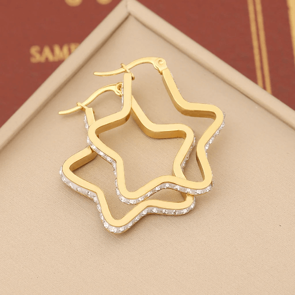 Star Rhinestone Earrings Code: 154194