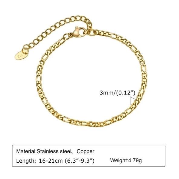 Ladies Geometric Gold Bracelet Code: 62233