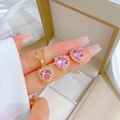 Heart Rhinestone Earring & Necklace Set Code: 72079