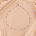 Ladies Silver 3mm Rhinestone Necklace Code: 8532